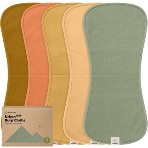 KeaBabies 5pk Organic Quin Baby Burp Cloths for Boys, Girls, Large Absorbent Cotton Burping Cloths for Babies, Newborns (Phase)