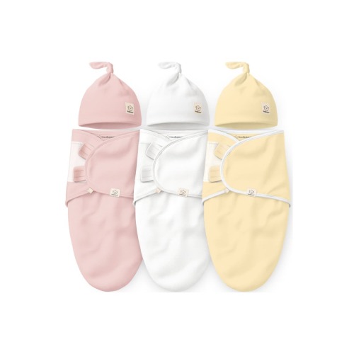 3-Pack Soothe Swaddle Wraps with Knot Hats