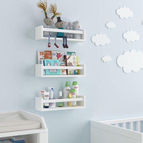 Clegg Isabelle & Max™ 4.2'' H X 16.5'' W Solid Wood Pine House Floating Shelf Kids Bookcase (Set of 3)