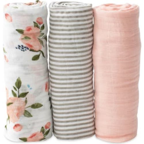 3-Pack Cotton Muslin Swaddle Blankets