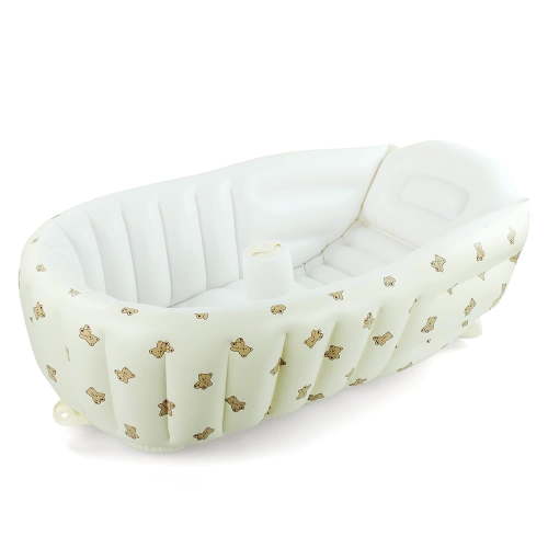 Newborn to Toddler Bath Tub,Inflatable Baby Bathtub with Built-in Air Pump,Portable Travel Shower Basin with Back Support, Deflates and Folds Easily (Green)