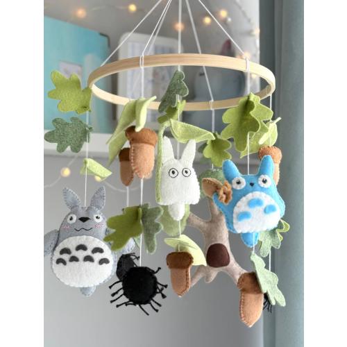 Anime Inspired Baby Mobile – Baby Crib with Magical Creatures – Nursery Decor | Baby Shower Gift