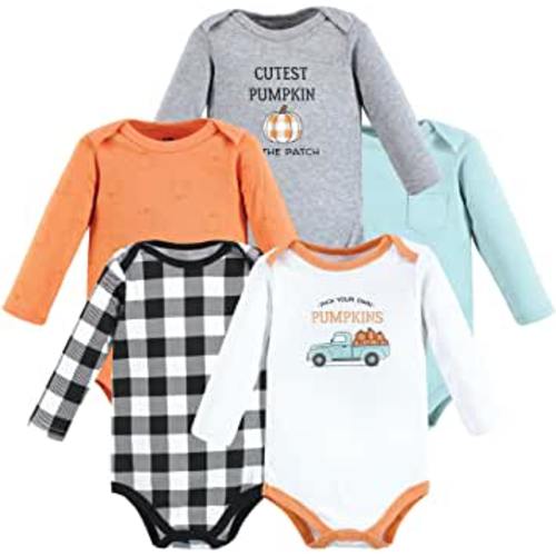Hudson Baby Unisex Baby Cotton Long-Sleeve Bodysuits