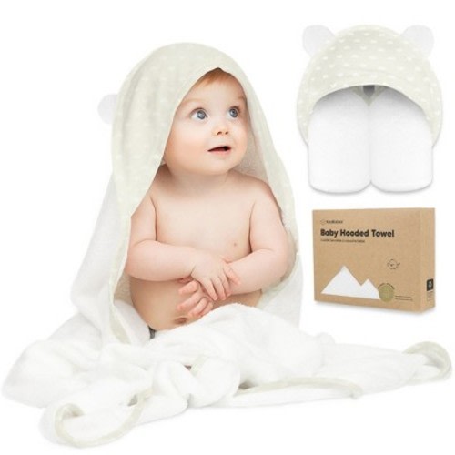 Luxe Baby Hooded Towel, Organic Baby Bath Towel, Hooded Baby Towels, Baby Beach Towel For Newborn, Kids (keastory)