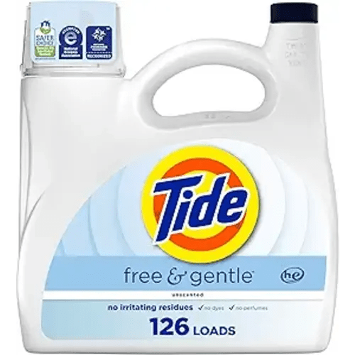 Tide Free & Gentle Liquid Laundry Detergent, 126 Loads, 166 fl oz, Tide Laundry Detergent, Clean Laundry Detergent