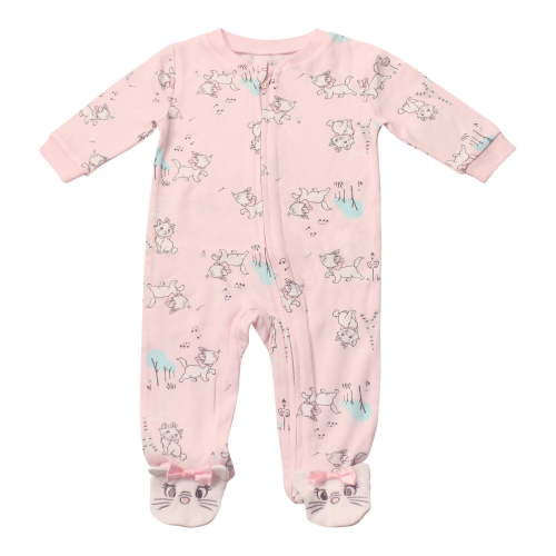 Disney Clothes Baby Girls Quilted Footie Coveralls Winnie the Pooh, Bambi and Marie Printed Onesie (0/3M-6/9M)