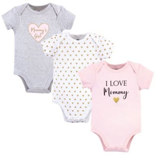 Hudson Baby Infant Girl Cotton Bodysuits 3pk, Girl Mommy, Size: 6-9 months