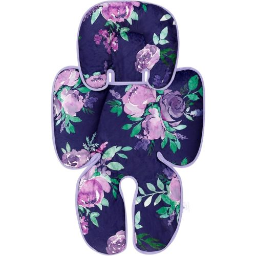 TANOFAR Carseat Head Support for Newborn, Soft Infant Car Seat Head Neck Body Support, Baby Car Seat Cushion Perfect for Car Seat, Stroller, Bouncer, 2-in-1 Reversible, Purple Floral