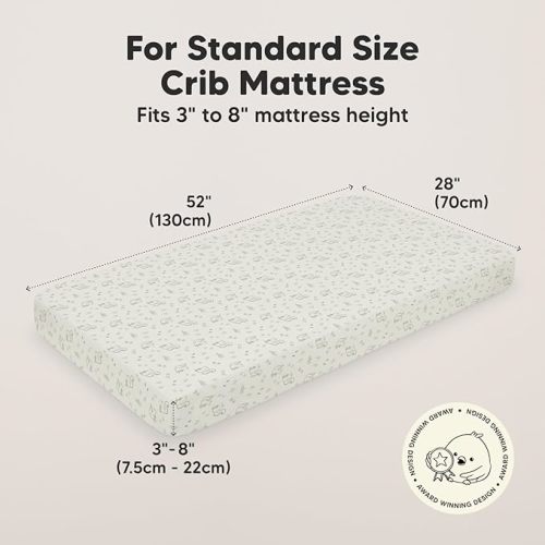 KeaBabies 2-Pack Organic Crib Sheets (Color: Keasafari)