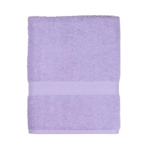 Mainstays 100% Cotton Bath Towel, Super Soft and Highly Absorbent Basic Solid Premium Bath Towel for Bathroom, Hotels, Spa and Gym – Lavender