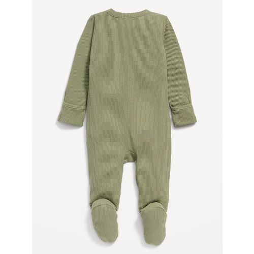 Ribbed 2-Way-Zip Sleep & Play Footed One-Piece for Baby