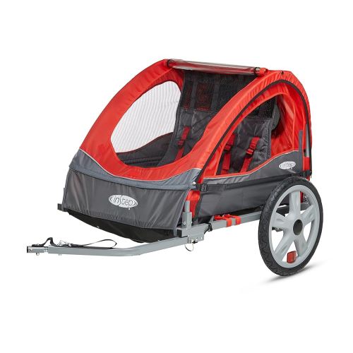 Take 2 or Sync Kids Bike Trailer, Single or Double Seat, Universal Coupler, Folding Frame, Quick-Release Wheels, Canopy with Bug Screen and Weather Shield, Bike Trailer for Kids