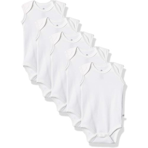 HonestBaby unisex-baby Sleeveless Bodysuits One-piece 100% Organic Cotton for Baby Boys, Girls, Unisex