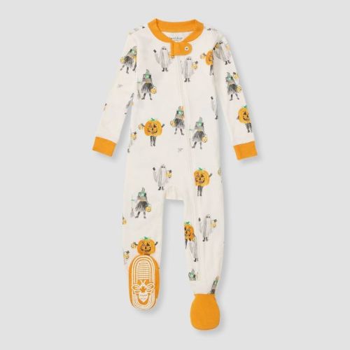 Burt's Bees Baby® Baby Snug Fit Halloween Costume Footed Pajama - Off-white/orange 3-6m