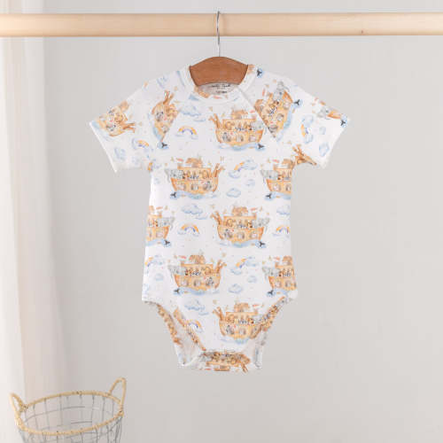 Nola Tawk All Aboard Noah's Ark Organic Cotton Onesie – ZukaBaby