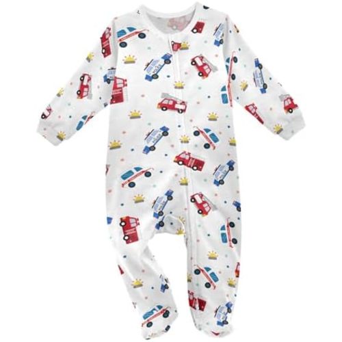 Dussdil Baby One-Piece Footies Newborn Rompers Pajamas Cotton Footed Pjs for Sleep Play Boys Girls