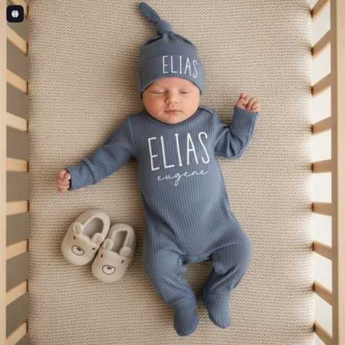 Personalized Name Baby Newborn Coming Home Outfit, Announcement Boy Outfit, Welcome Baby Bring Home Clothes, Going Home Baby Boy Set