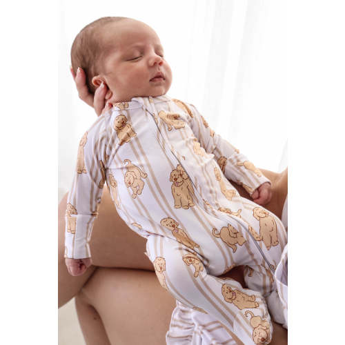 Zipper Footie in Ruff Life | Caden Lane