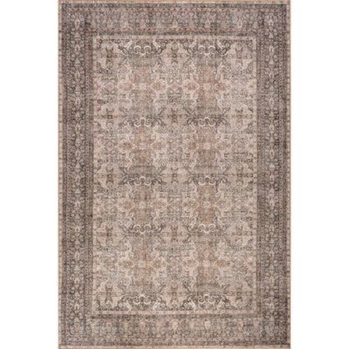 Nuloom Hillstone Collection Else Traditional Vintage Medallion Area Rug, 5' X 8', Beige