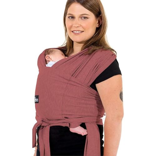 Koala Babycare Baby Carrier Wrap, Adjustable and Easyt-to-Wear As a T-Shirt - Baby Wearing Wrap One Size Fits All - Unisex Infant Wrap Carrier Up to 22lbs