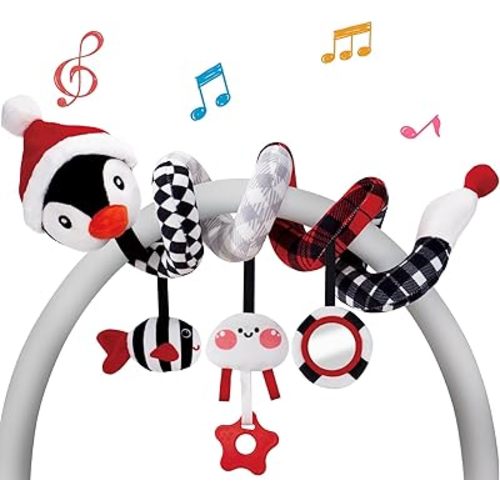 hahaland Car Seat Baby Toys 0-3 Months Developmental Carseat Toys for Infants 0-6 Months Stroller Baby Toys 6 to 12 Months Infant Toys for Ages 0-2 Baby Girl Gifts Travel Toys 0-6 Months