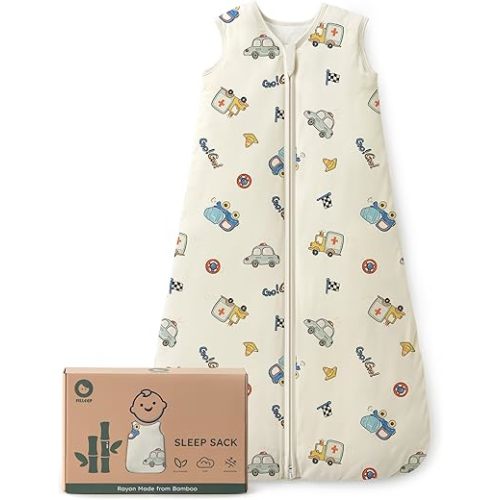 Baby Sleep Sack 0-6 Months Rayon Made From Bamboo 1.0 Tog Soft Wearable Blanket Baby Sleeping Bag for Infant Newborn 2-Way Zipper Toddler Sleep Sacks