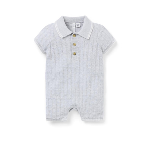 Janie and Jack - Boys' Collared Knit Romper - Baby