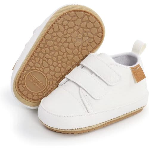 Baby Boys Girls Shoes Non-Slip Rubber Sole High-Top PU Leather Sneakers Infant First Walking Shoes Toddler Crib Shoes Newborn Loafers Flats
