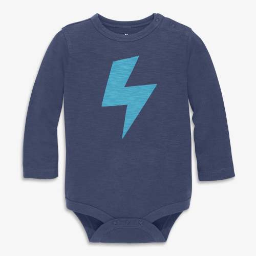 Long sleeve bolt babysuit | Primary.com
