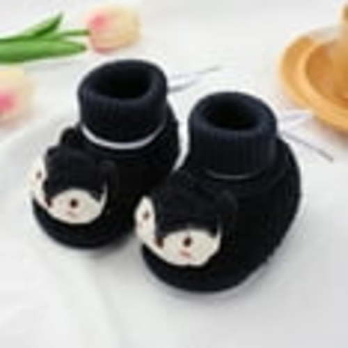 Hbdhejl Toddler Boys Girls Shoes Baby Soft Booties Snow Boots Warming Shoes Black 3-6 Months