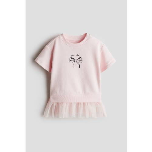 SWEATSHIRT DRESS WITH TULLE SKIRT
