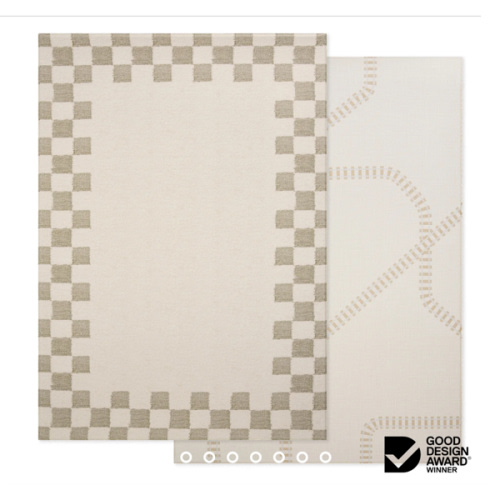 Large Foam Play Mat - Olive Border/Rail