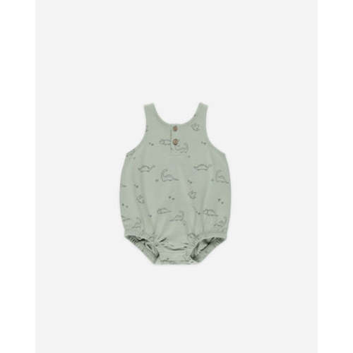Sleeveless Bubble Romper || Dino