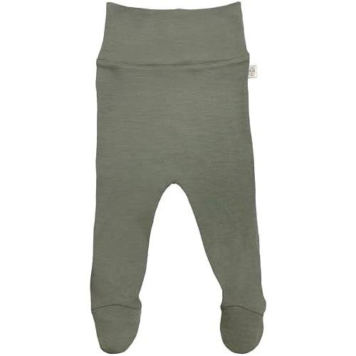 Woolino Baby Footed Romper Pants, 100% Merino Wool Baby Pants, Newborn Pants with Footies for Infant Boy & Girl