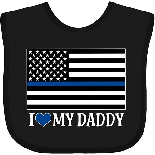 inktastic Police Officer Daddy Law Enforcement Baby Bib