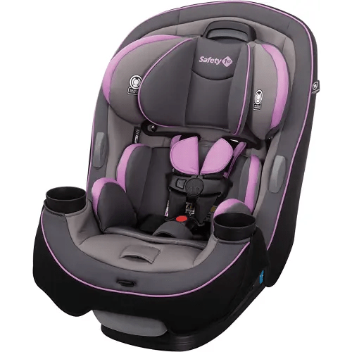 Safety 1st Grow and Go All-in-One Slim Convertible Car Seat, Rear Facing, 5-40 lbs, Forward Facing (30–65 lbs), High Back Booster Seat 40-100 pounds, Purple Haze