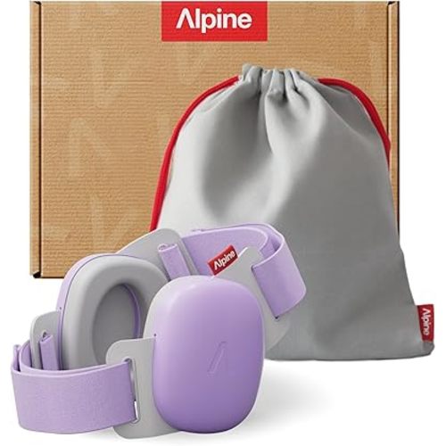 Alpine Muffy Baby Comfort - Protects Hearing for Babies and Toddlers - CE & ANSI Certified - Unique Headband for Safe fit & Comfort, Multi-adjustable for Ages 3-48 Months, 24dB Sound Reduction, Purple