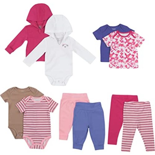 Hanes Baby 10-Piece Flexy Warm Weather Wardrobe Set