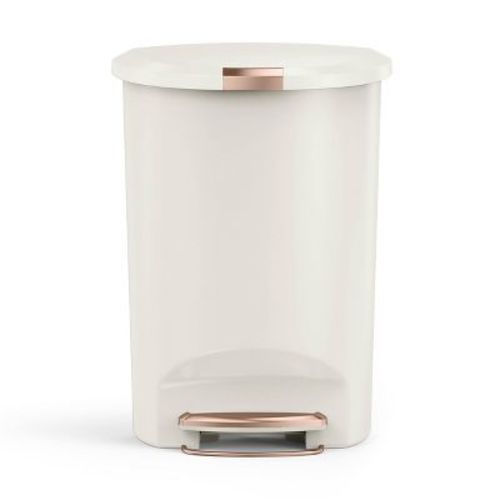 simplehuman 50L Semi-Round Plastic Step Trash Can