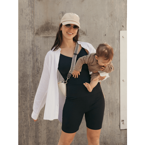 Sublime® Bamboo Maternity & Postpartum Bike Short | Black - Kindred Bravely