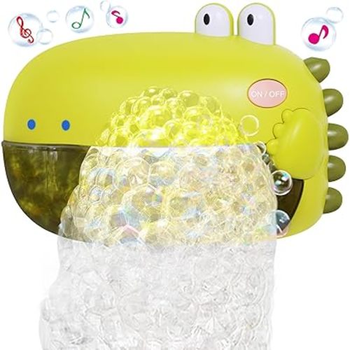 Grechi Dinosaur Bath Toys,Baby Bath Toys for The Baby Bathtub,Toddler Bath Toys Automatic Bubble Machine,Plays 12 Children’s Songs,Bath Toy Makes Great for Toddlers Age 2 3 Year Old Girl Boy