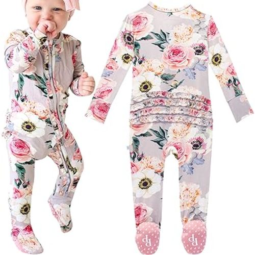 Amazon.com: Posh Peanut Baby Girl Pajamas Clothes, Soft Päpook Bamboo Sleepers, Newborn Infant & Toddler Footed Pjs, Zipper Kids Outfits…: Clothing, Shoes & Jewelry
