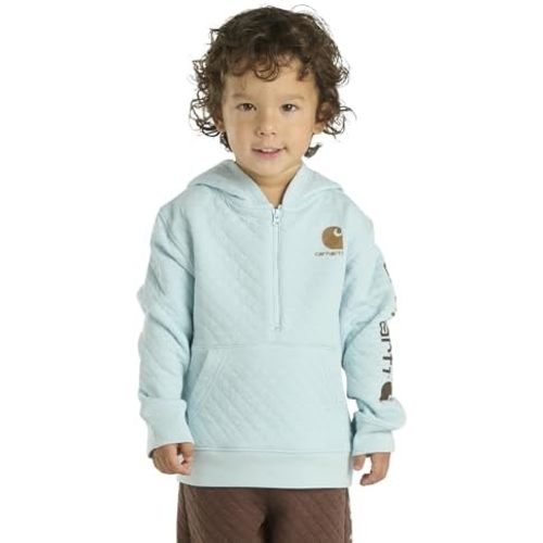 Carhartt Boys' Long-Sleeve Half-Zip Hooded Sweatshirt