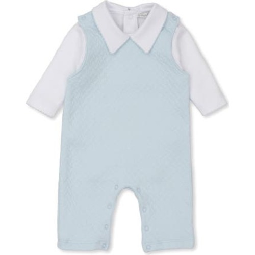 Collared Bodysuit & Jacquard Overalls Set, 0-3M