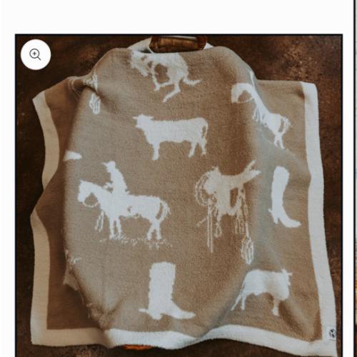 Rustic Roots Soft Plush reversible Baby Blanket – Cowkid Clothing Company