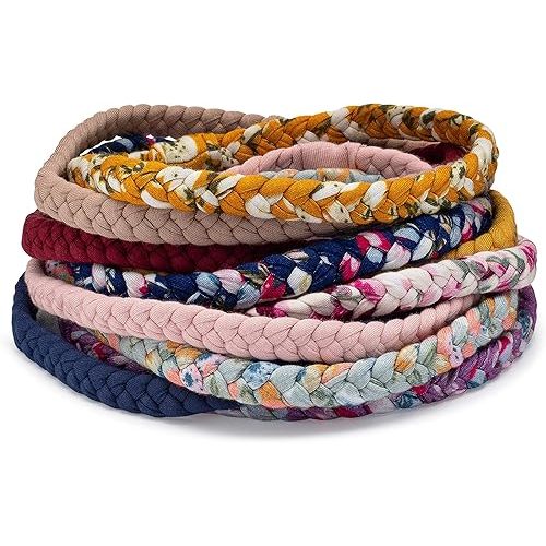 Parker Baby Co. Braided Headbands, Assorted (Pack of 10) Hair Accessories for Girls - Marigold Set