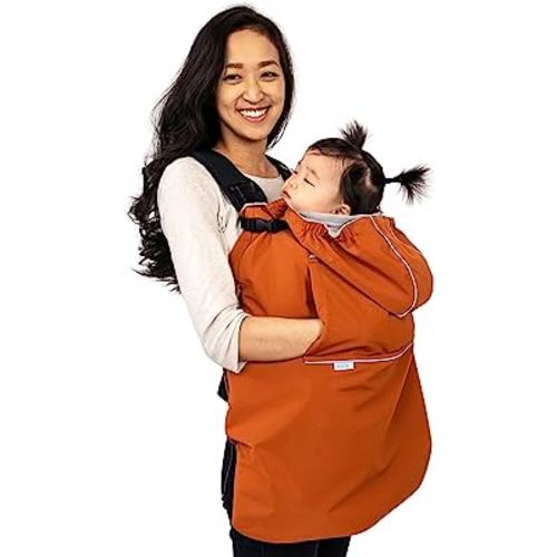 JAN & JUL Waterproof Baby Rain Cover, Breathable and Windproof Infant Carriers (Terracotta)
