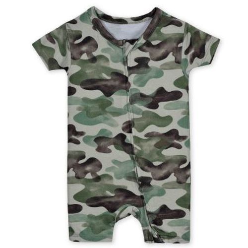 Gerber Buttery-soft Snug Fit Short Sleeve Romper - Glacier Gray - 18 Months