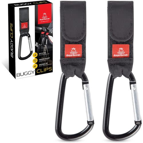 Royal Rascals Buggy Clips for Pram x2, Stroller Hooks Pram Hooks for Baby Stroller, Baby Bag Holder for Pushchair, Stroller, Pram - Universal Fit Loop-Hanging Velco Straps for Pram Clips : Amazon.com.au: Baby