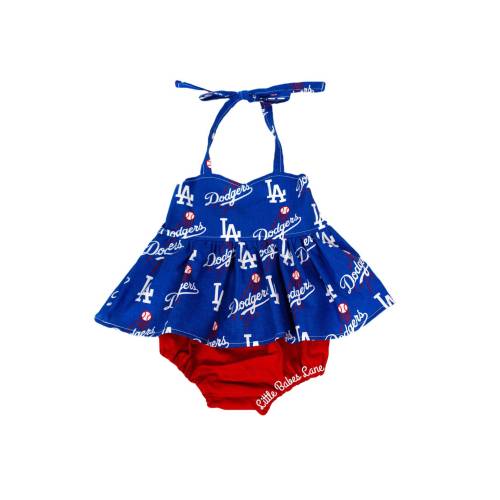 Dodgers Summer Set / First Birthday / 2nd Birthday / Girls coming home outfit / Girls Clothes / Summer dress / MLB / Baby girl / Halter top